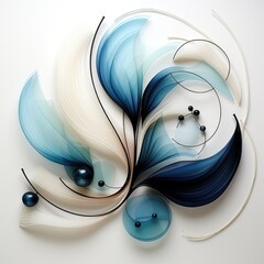 Modern abstract wall decor. Generative AI