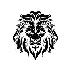 Lion king abstract logo vector illustration, emblem design