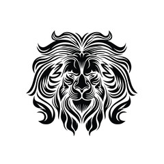 Lion king abstract logo vector illustration