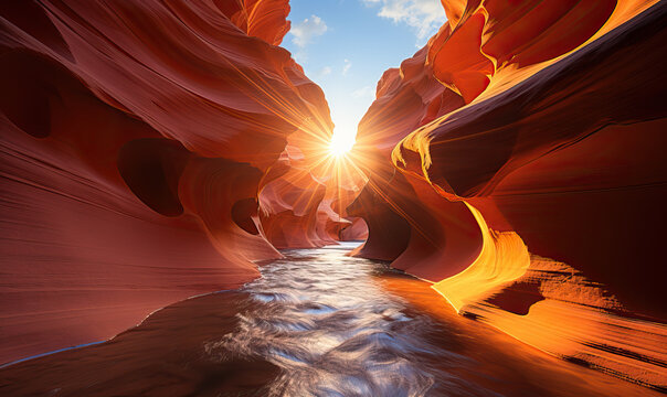 Colorful red rocks of a gorge in Arizona. - Powered by Adobe