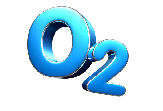 Oxygen 3D illustration. Oxygen is the air we breathe.