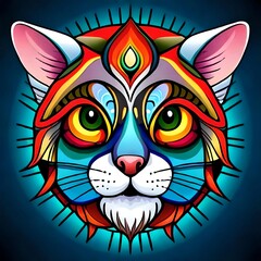 tiger head illustration