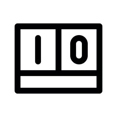 Illustration vector graphic icon of Score Board. Outline Style Icon. Sport Themed Icon. Vector illustration isolated on white background. Perfect for website or application design.