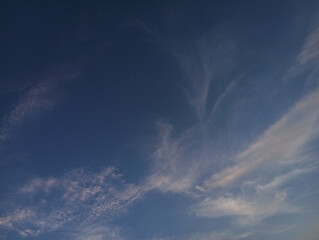 Natural sky beautiful blue and white texture background.Panorama of blue sky with cirrus clouds,perfect hot day weather, vector illustration.