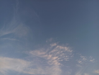 Natural sky beautiful blue and white texture background.Panorama of blue sky with cirrus clouds,perfect hot day weather, vector illustration.