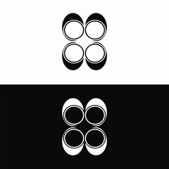 Circle icon vector logo template illustration . Circle silhouette design