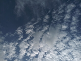 Natural sky beautiful blue and white texture background.Panorama of blue sky with cirrus clouds,perfect hot day weather, vector illustration.