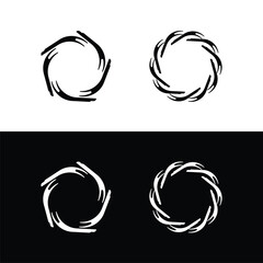 Circle icon vector logo template illustration . Circle silhouette design