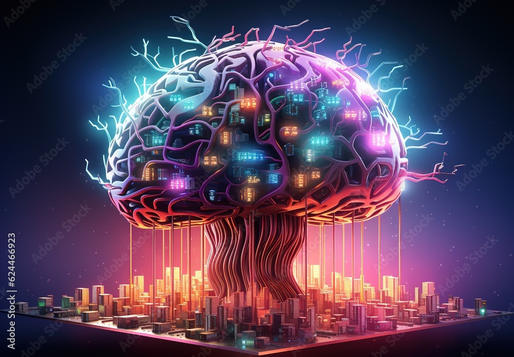 Poster cyberspace and digital data network connection concept. high speed digital data transmission over in