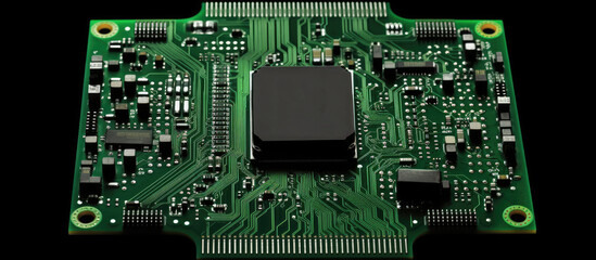 Green heart desinged as central procesing unit