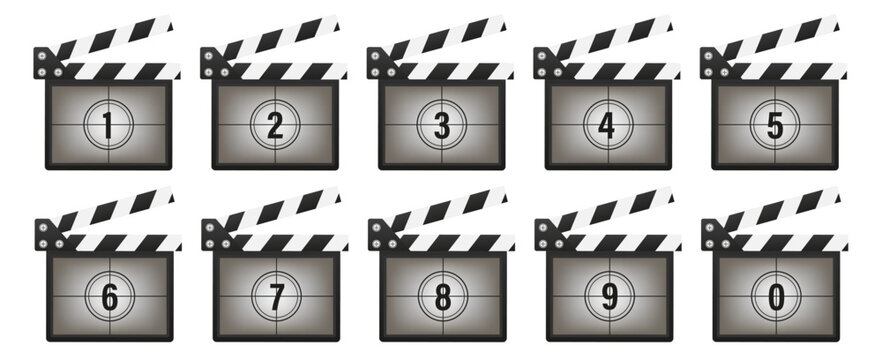 Film Clapperboard Isolated On White Background Blank Movie Clapper Cinema  Vector Illustration Eps 10 Stock Illustration - Download Image Now - iStock