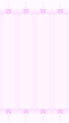 16:9 リボンの編み込みフリルなパステル壁紙♪