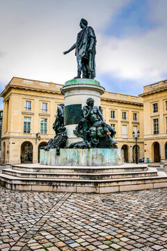 Statue of Louis XV in Place Royale in Reims, France