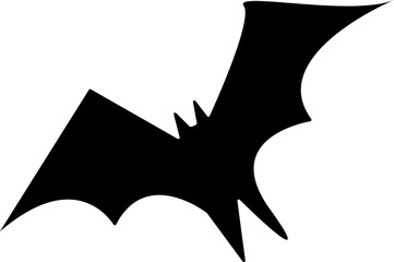 Halloween black bats flying Fall, Halloween. wildlife design element.  isolated on white. Simple bat icon vector cartoon illustration. 