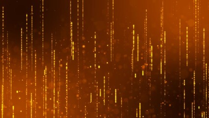 Orange background with animated vertical lines - Powered by Adobe