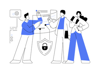 Chief security officer abstract concept vector illustration.