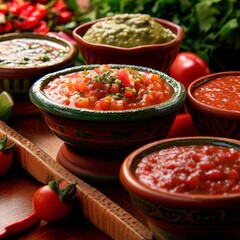 Traditional mexican salsas