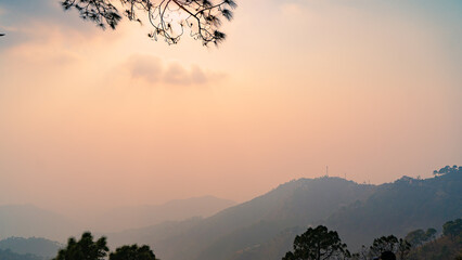 Scenic landscape of Kasauli, Himachal Pradesh, India