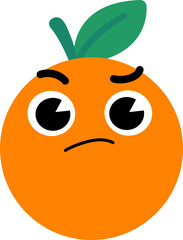 Orange Face Confused Thinking