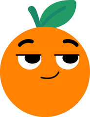 Orange Face Looking Right Know Something