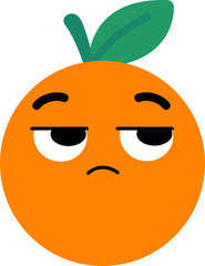 Orange Face Looking Right Mistrust