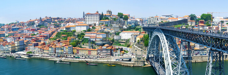 Fototapeta na wymiar Porto famous historic city, Portugal. Architecture of old town. Travel to Ribeira and Douro river.