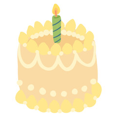 birthday cake with candles