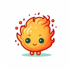 funny little planet character, sticker isolated on white, ai tools generated image