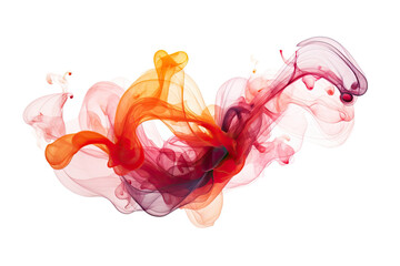 harmonious patterns swirling in an abstract shape isolated on a transparent background, generative ai