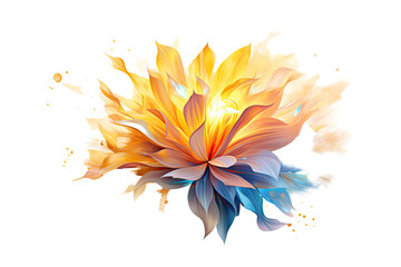 Fototapeta premium harmonious patterns swirling in an abstract shape isolated on a transparent background, generative ai