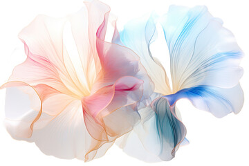harmonious patterns swirling in an abstract shape isolated on a transparent background, generative ai