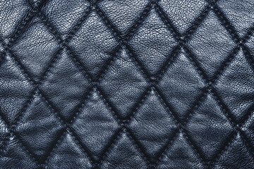 Closeup of leather texture with rhombus pattern