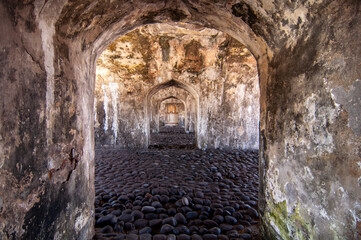 old entrance in a cave