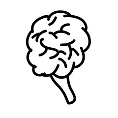 Human Brain Medical Vector Icon Illustration 