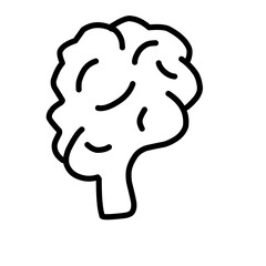 Human Brain Medical Vector Icon Illustration 