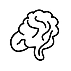 Human Brain Medical Vector Icon Illustration 