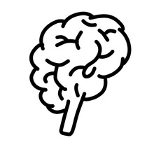 Human Brain Medical Vector Icon Illustration 