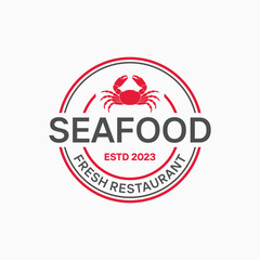 classic crab claws for seafood restaurant vintage retro logo design