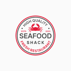 classic crab claws for seafood restaurant vintage retro logo design