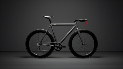 bicycle on a black