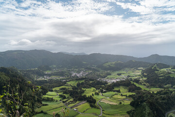 Obraz premium Island views of Sao Miguel with the green nature.