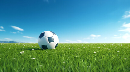 Fototapeta premium soccer ball on grass