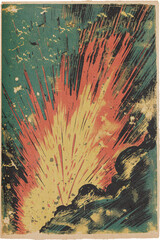 Pulp Art Comic Book Print Machine Backgrounds 8 High Resolution JPGs Vintage Inspired Design
