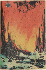 Pulp Art Comic Book Print Machine Backgrounds 8 High Resolution JPGs Vintage Inspired Design
