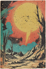 Pulp Art Comic Book Print Machine Backgrounds 8 High Resolution JPGs Vintage Inspired Design
