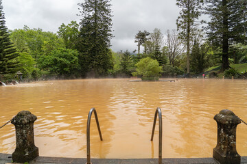 Thermal baths, Parque Terra Nostra on Sao Miguel Island in the Azores.