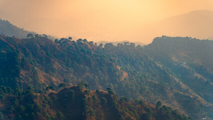 Scenic landscape of Kasauli, Himachal Pradesh, India