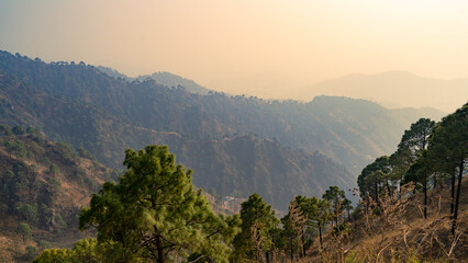 Scenic landscape of Kasauli, Himachal Pradesh, India