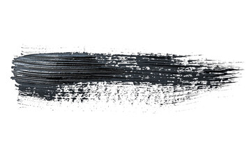 Black acrylic paint, ink brush stroke, brush, line, art. Clean artistic design stripe elements....