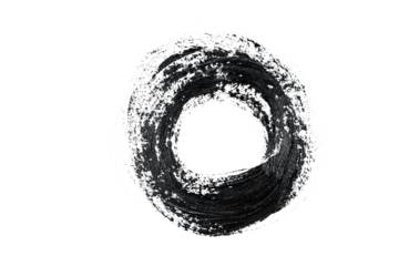 Black acrylic paint, ink brush stroke, brush, line, art. Clean artistic design stripe elements. Isolated Hand Drawn PNG Texture. Transparent background.